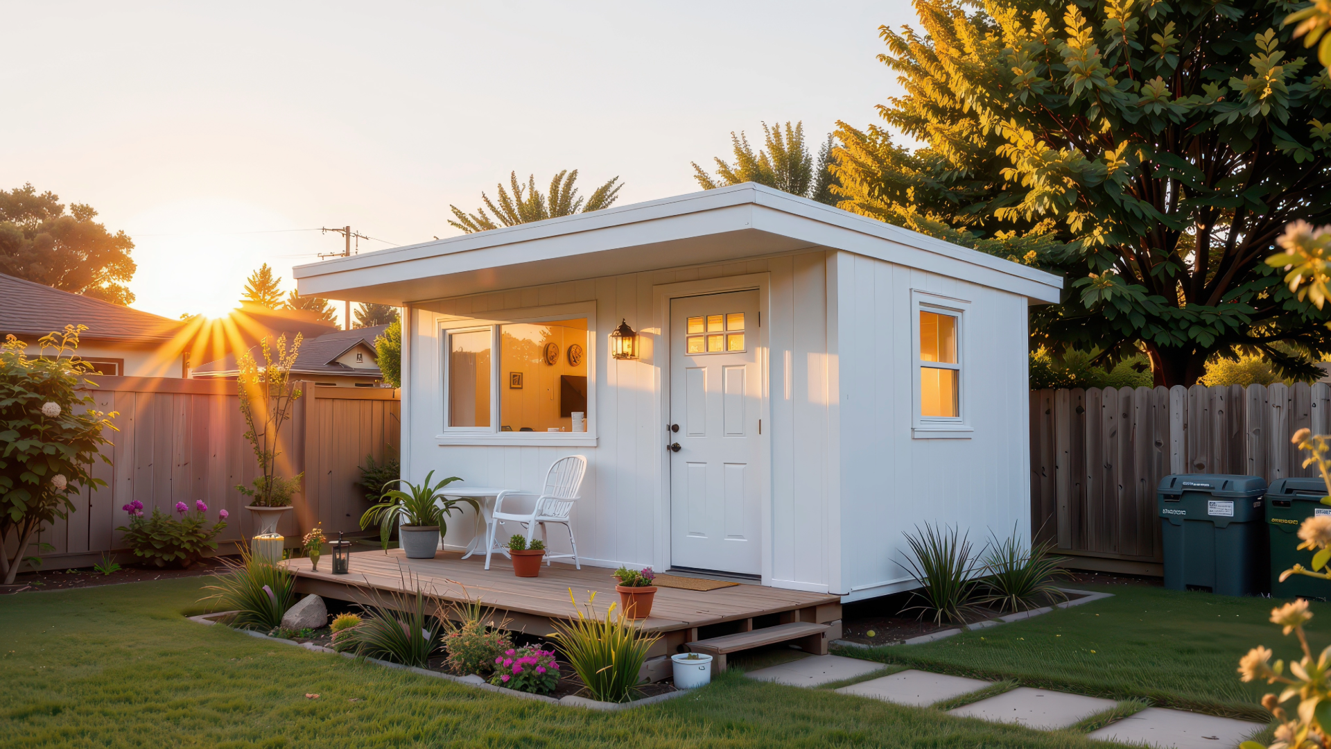 Florida in-law suite addition featuring modern architecture